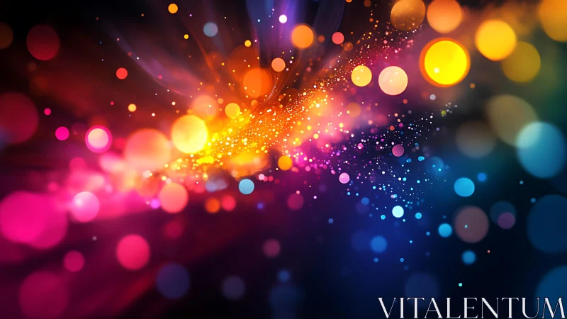 Vibrant abstract bokeh lights in dynamic digital art style.