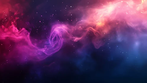 Nebula ribbons curl like cosmic smoke across silent space