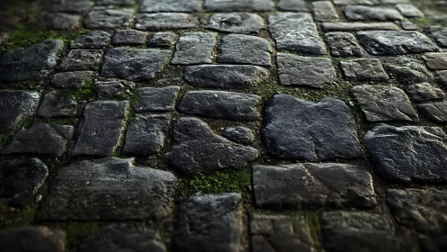 Rain-damp cobblestones whisper quiet stories underfoot