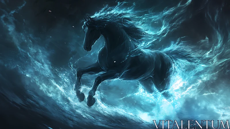 Spectral equine form emerges dynamically from luminescent surf