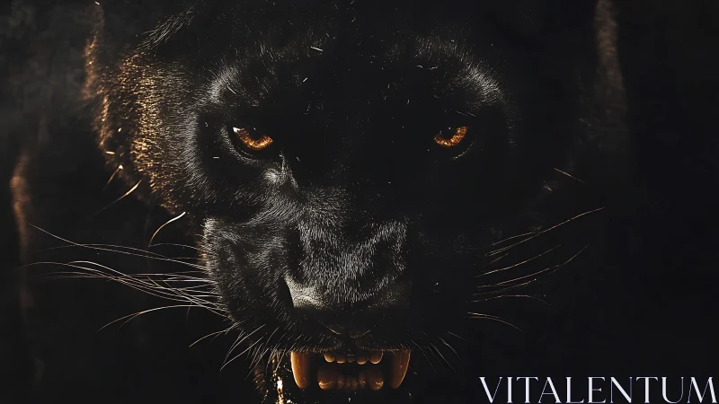 Obsidian Beast Locked in Luminous Defiance Against Darkness