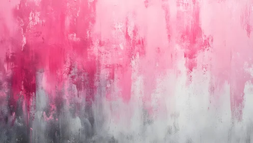 Pink and Gray Abstract Wall Art with Soft Brush Strokes.