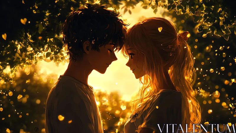 Sun-drenched heartlights crown a quiet twilight confession.