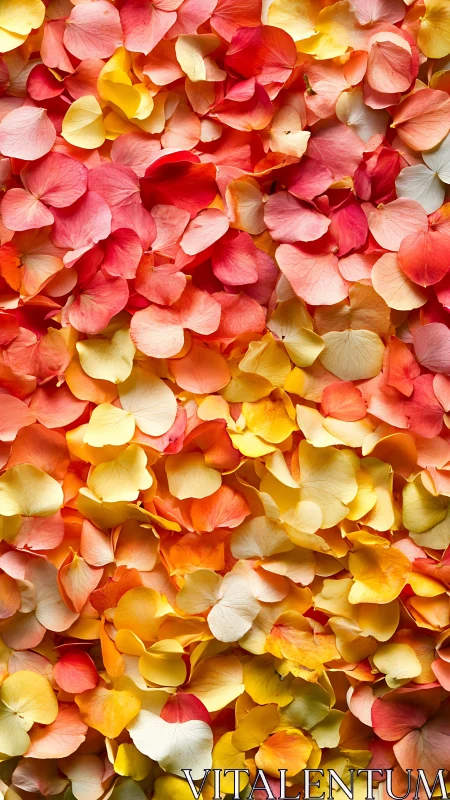 Sunset petal confetti in a cascading garden daydream.