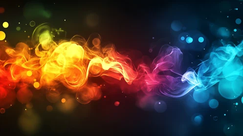 Dancing rivers of color weaving through a dreamy night sky.