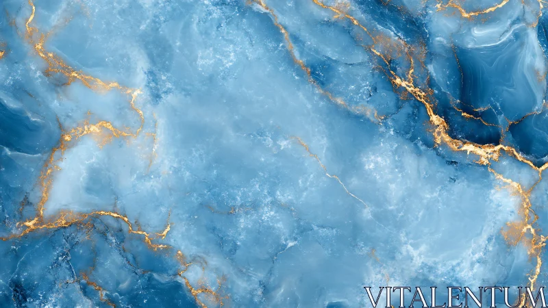 Elegant blue marble texture with gold veining, abstract luxury art.