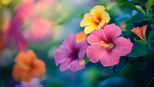 Hibiscus Botanical Study: Chromatic Depth Through Selective Focus Technique.