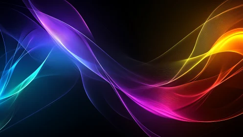 Multicolor luminous wavefronts on dark gradient spectral field