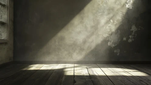 Soft light spilling into a quiet, timeworn room corner.