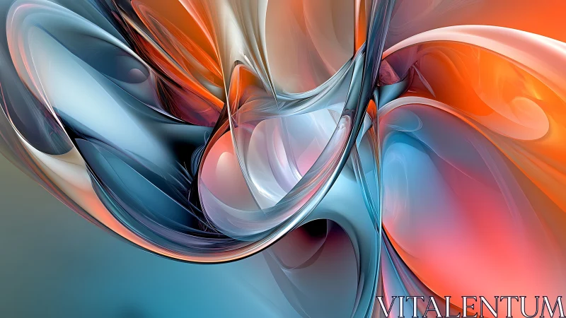 Soft glass currents in swirling blue and amber lightscape.