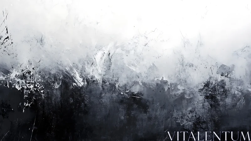 Monochrome stormfront surges through abstract horizon.