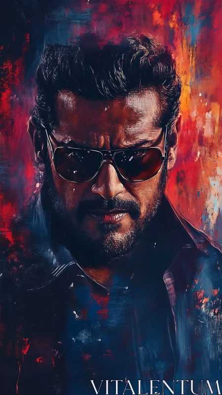 High-contrast digital portrait with cinematic lighting gradients