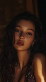 Sunlit portrait of quiet strength in golden evening glow.