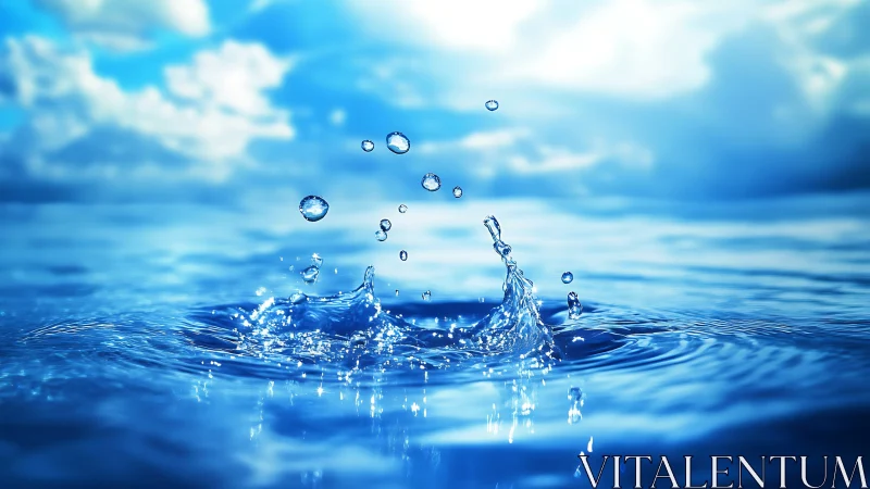 Gentle splash of blue water under a bright open sky.