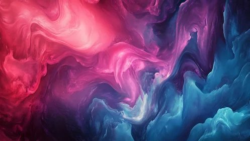 Vivid nebula swirls merge pink, purple, and cyan currents