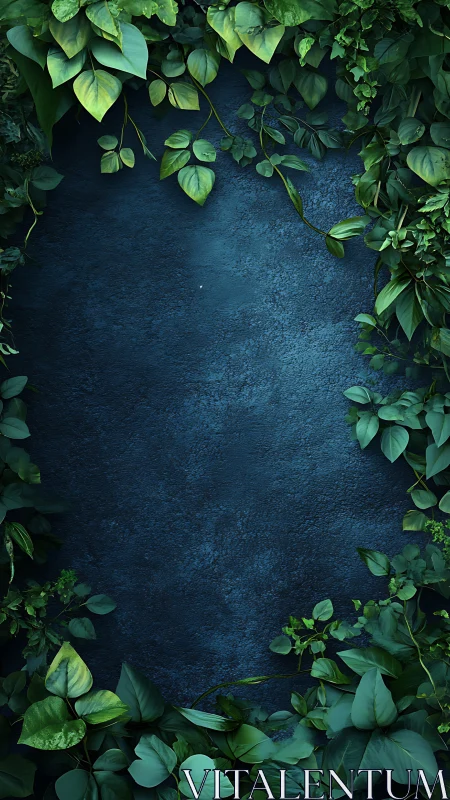 Midnight garden portal framed in lush emerald foliage.