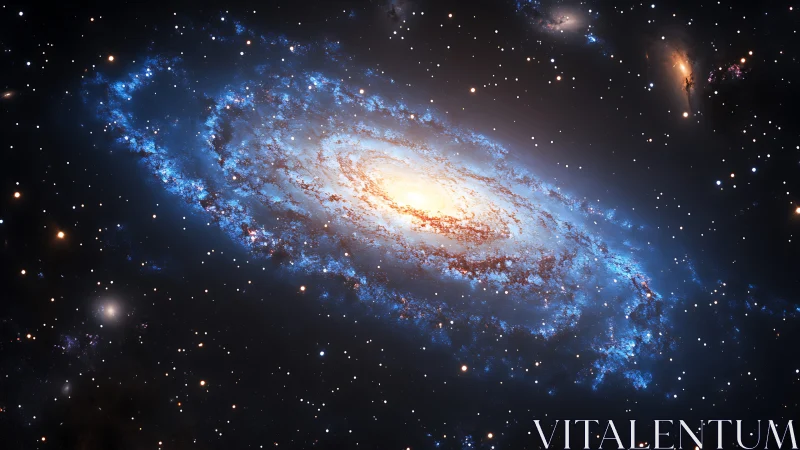 Spiral galaxy core glowing within dense star field.