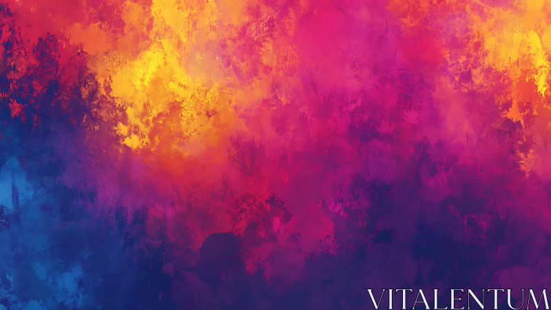 Chromatic thermal gradient field with textured spectral diffusion.