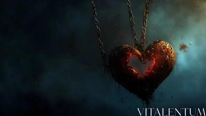 A Burning Heart Suspended by Golden Chains