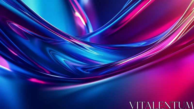 Liquid neon ribbons drifting through a glowing dreamscape.