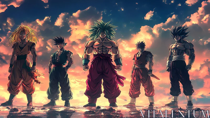 Sunset warband of cosmic warriors poised for impact.