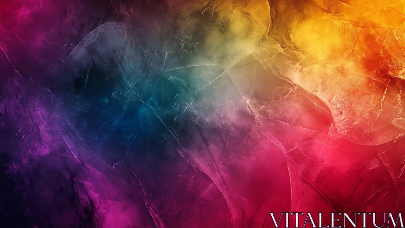 Color storms collide on a frosted glass cosmos