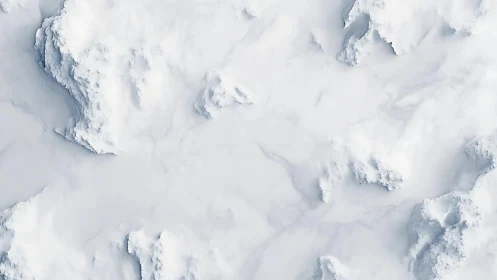 Abstract snowy mountain landscape with soft white textures.