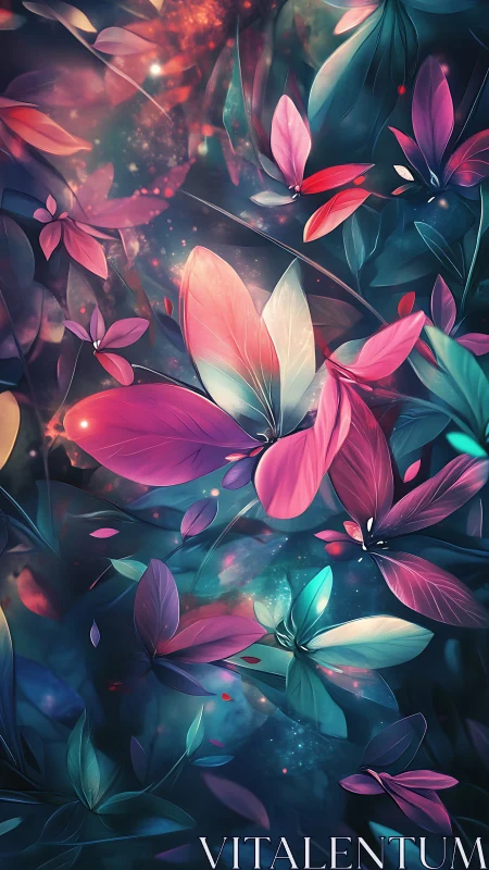 Glowing Petals Dancing in Dreamlit Magic.