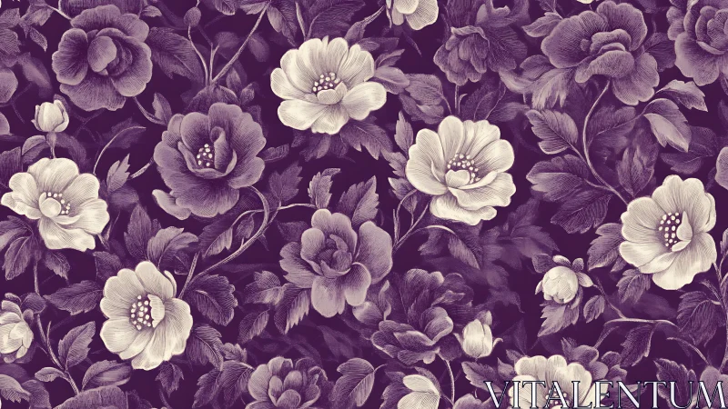 Moonlit Blossoms Dance Through Purple Night