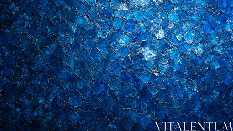 Abstract textured blue mosaic background with luminous highlights.