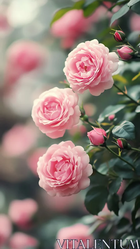 Garden blooms with layered petals and soft focus backdrop.