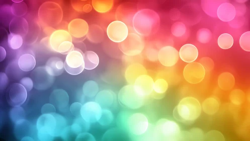 Colorful bokeh constellations drift through a neon twilight