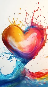 Chromatic Heart Bursts: Liquid Emotion in Motion.