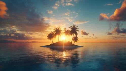 Tropical Island Sunset Dreams.