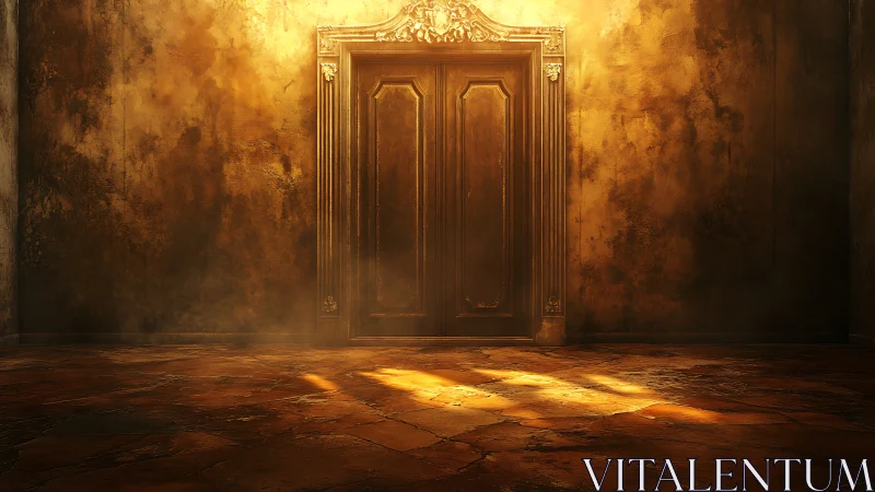 Golden doorway in warm light, inviting quiet curiosity.