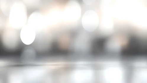 Abstract blurred bokeh background with reflective surface, soft mood.