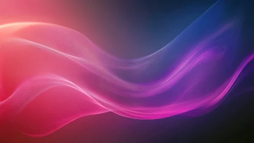 Gentle Neon Waves Glowing Across a Dreamy Night Sky.