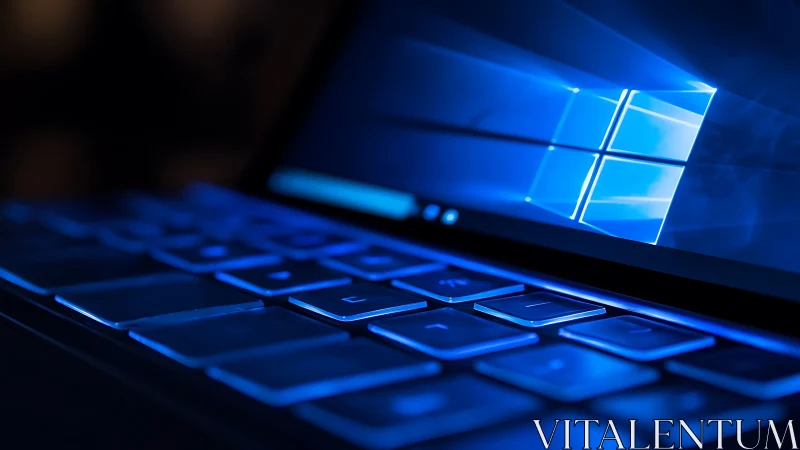 Laptop keyboard glows under Windows login screen light