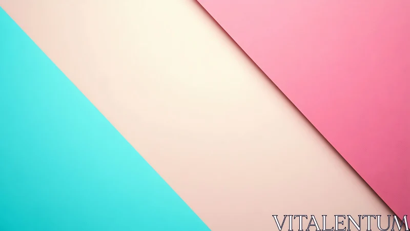 Diagonal pastel color blocks in pink, cream, and teal.