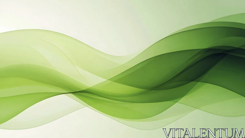Layered green waveforms in translucent abstract composition.