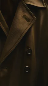 Olive Wool Blazer: Lapel Pocket and Button Detail