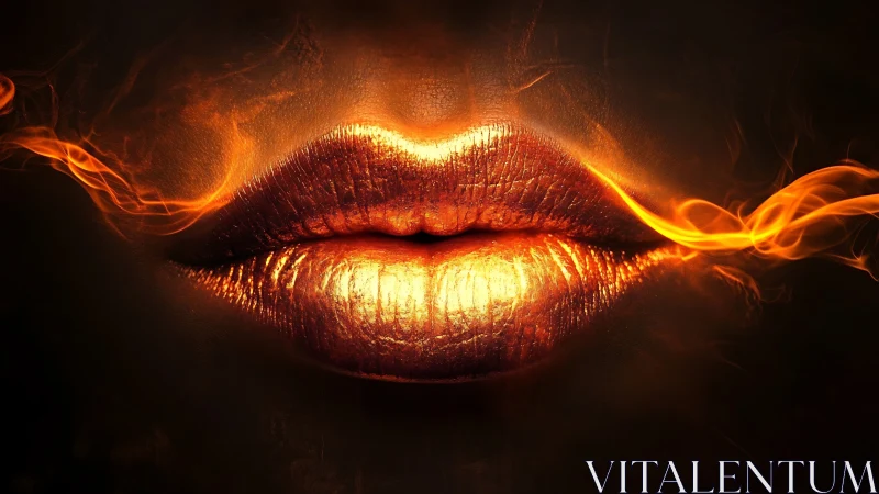 Incandescent Metallic Lips with Dynamic Flame Glow Effect