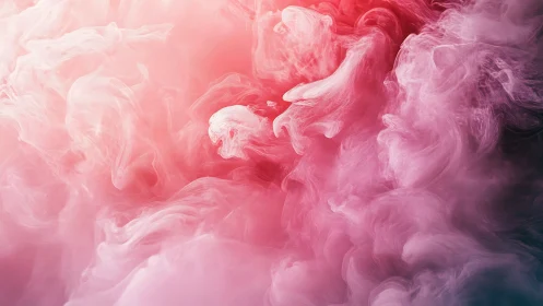 Macrophotograph of swirling pink vapor diffusion gradients