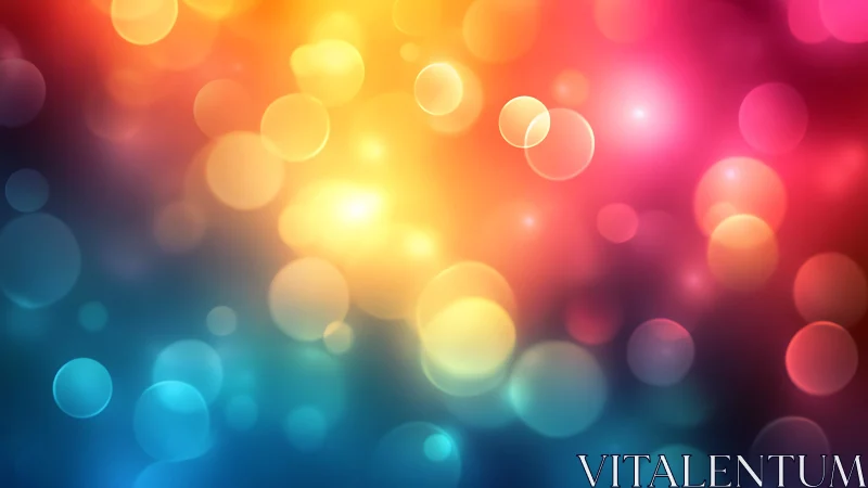 Radiant circles of color glow gently in a soft bokeh dream