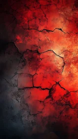 Cracked molten surface texture with glowing red fractures.