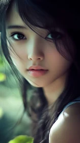 Ultra-soft focus portrait with shallow depth and luminous skin rendering