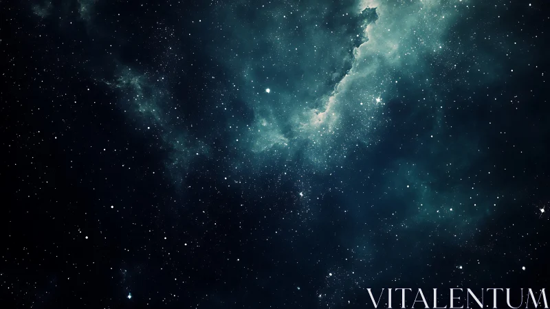 Stellar nebula drifts through deep space in tranquil silence