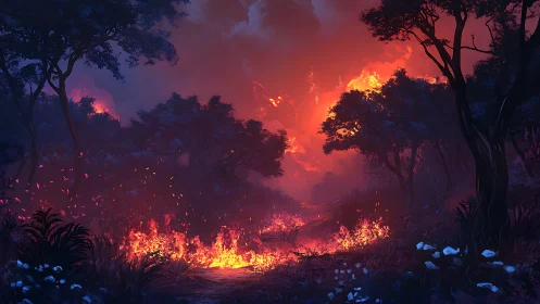Inferno's Pathway: Where Wildfire Consumes the Twilight Forest