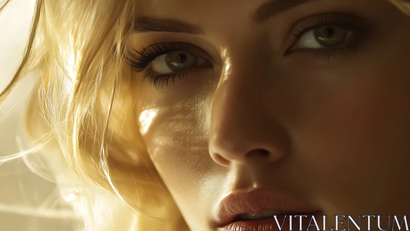 Photorealistic close-up portrait with warm cinematic lighting.
