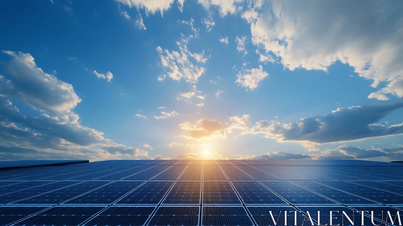 Solar array under low sun with high dynamic range lighting